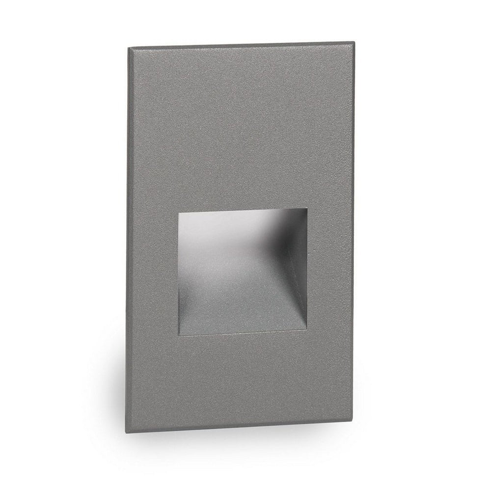 Sleek Graphite Aluminum LED Step Light with Dimmable Blue Lens