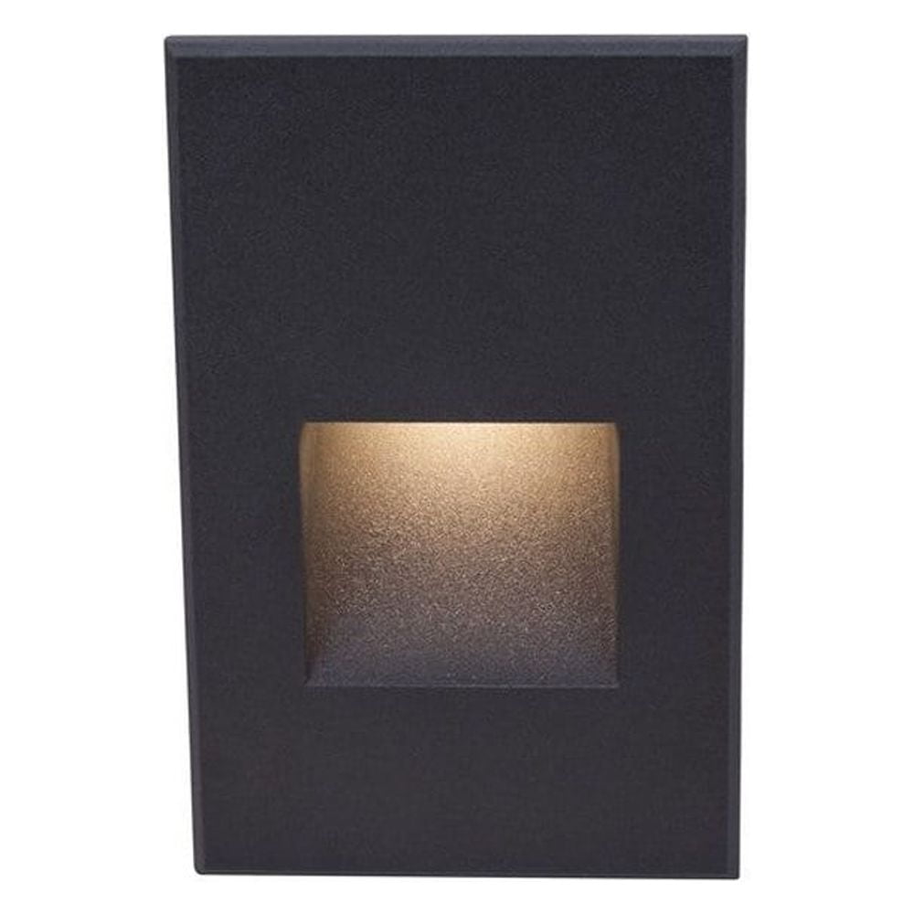 LEDme Sleek Black Cast Aluminum Dimmable Step Light with Red Lens