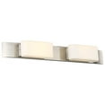 thumbnail image 1 of Wac Lighting Ws-20624 Dice 2 Light 24" Wide Integrated Led Bathroom Vanity Light - Nickel, 1 of 7