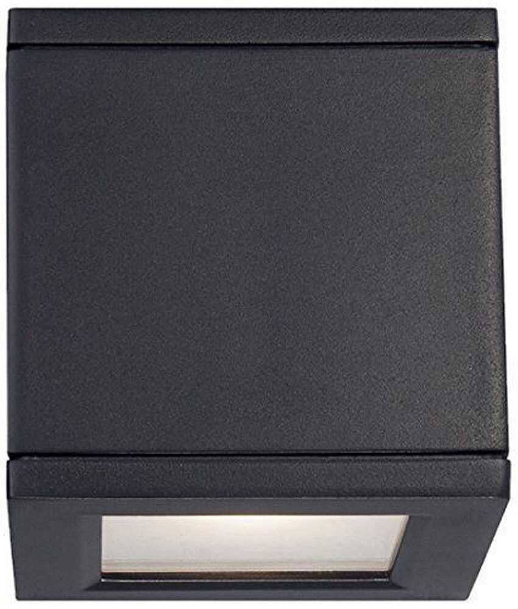 Rubix Sleek 5'' Black LED Outdoor Wall Sconce, Energy Star Dimmable