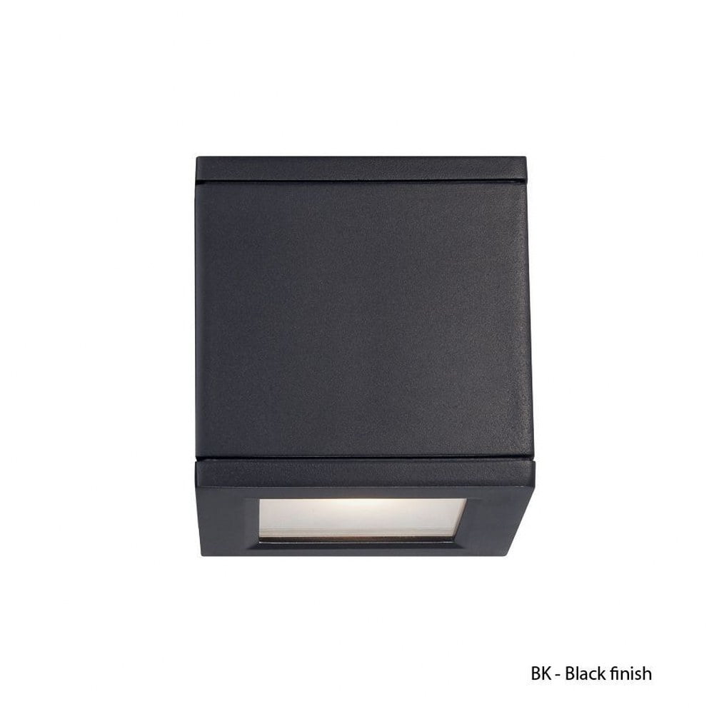 Rubix 5" Black Aluminum LED Outdoor Wall Sconce