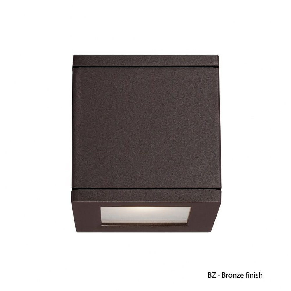 Rubix Sleek Bronze LED Outdoor Wall Sconce, Energy Star Rated