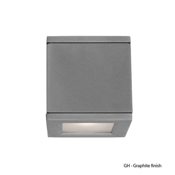 Wac Lighting Ws-W2505 Rubix 5" Wide 2 Light Led Outdoor Wall Sconce - Grey