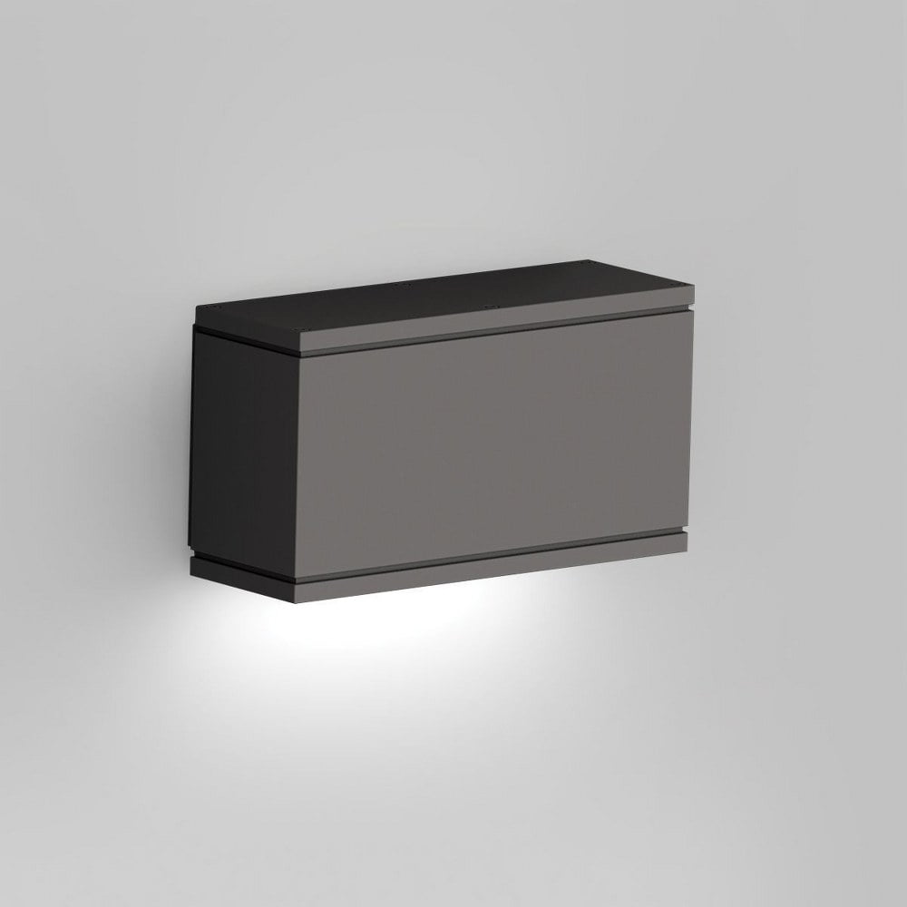Rubix Black Aluminum 10" LED Outdoor Wall Sconce