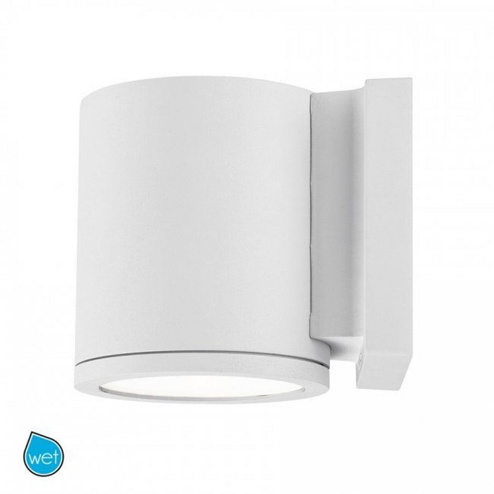 Eco-Friendly Dimmable Cylinder LED Sconce in Brushed Silver