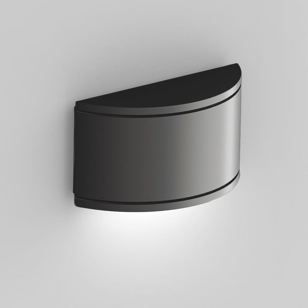 Crescent Black Aluminum 10" LED Outdoor Wall Sconce