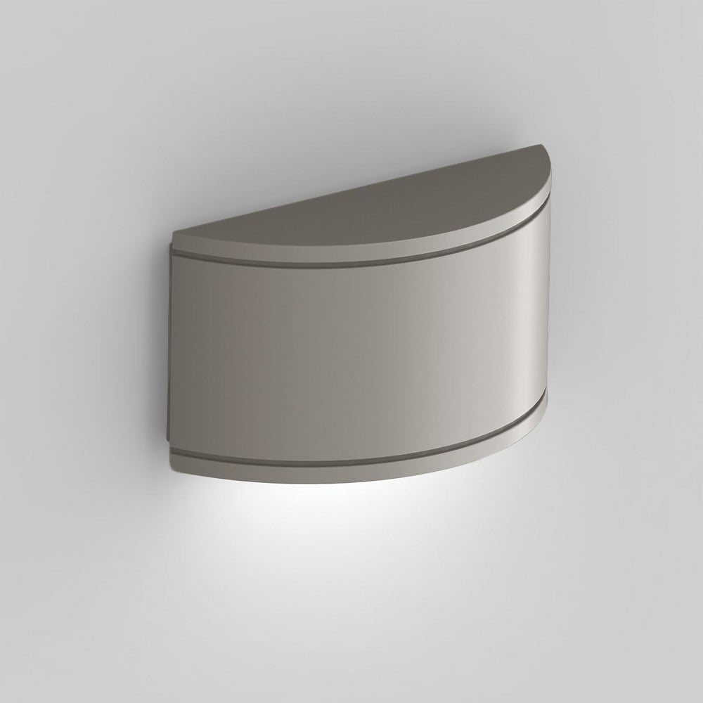Graphite Crescent LED Outdoor Wall Sconce, Energy-Efficient, Dimmable