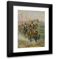 thumbnail image 1 of Wacław Pawliszak 11x14 Black Modern Framed Museum Art Print Titled - Procession of Hussars, 1 of 5