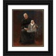 thumbnail image 1 of Wacław Szymanowski 12x14 Black Ornate Wood Framed Double Matted Museum Art Print Titled: Portrait of Michalina Szymanowska Nee Naimska, Artist's Mother with Her Grandson Wacław (1895), 1 of 5