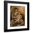 thumbnail image 1 of Wacław Wąsowicz 14x18 Black Modern Framed Museum Art Print Titled - Portrait of a Wife with a Daughter (1928), 1 of 5