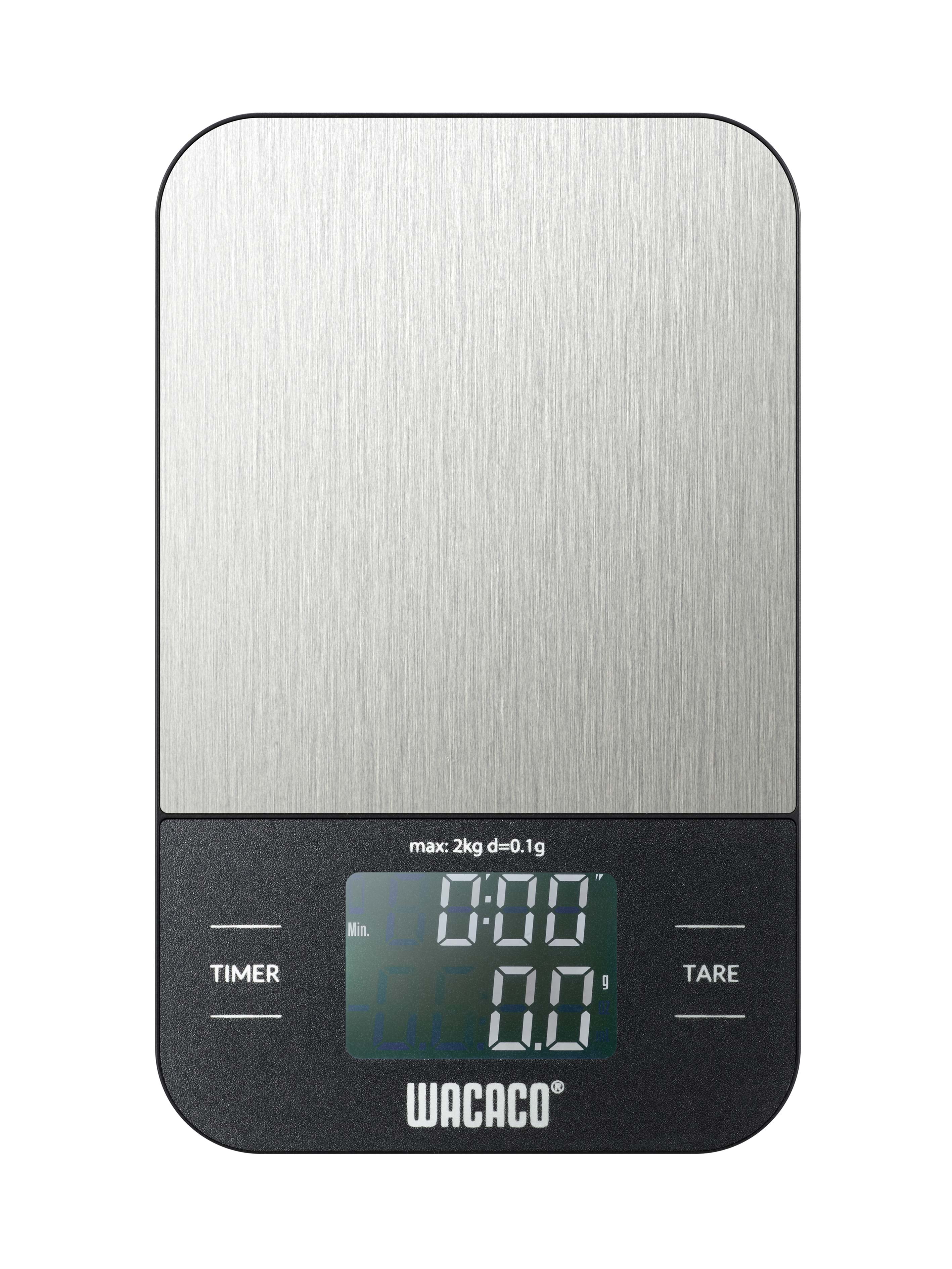 Wacaco Exagram Scale-Coffee Scale With Timer, 0.1g Precise Graduation, Pocket Size with Silicone Pad (No Batteries)