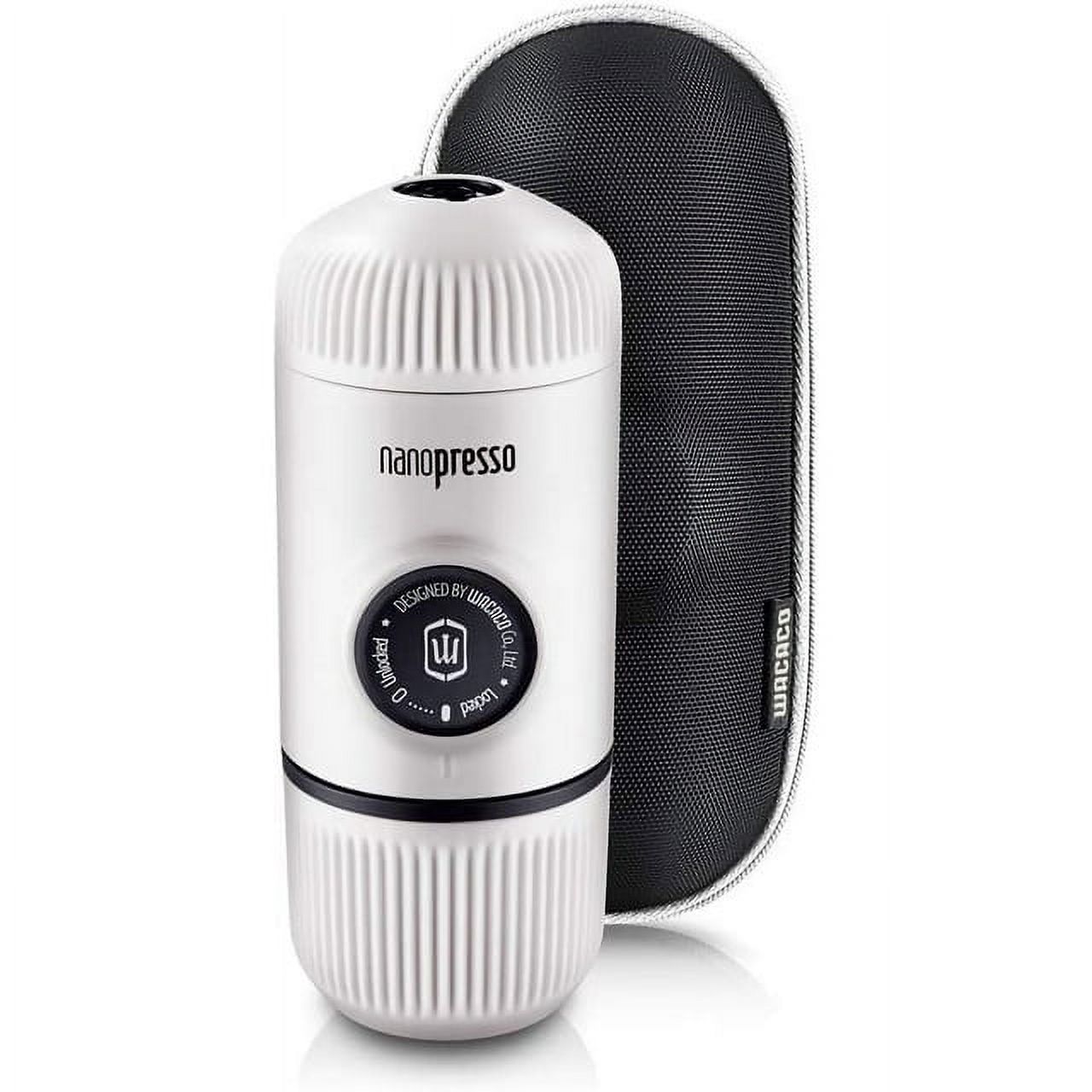 Wacaco Nanopresso Portable Espresso Maker with Case, Travel Coffee Maker, Perfect for Camping, Travel (New Elements Chill White）