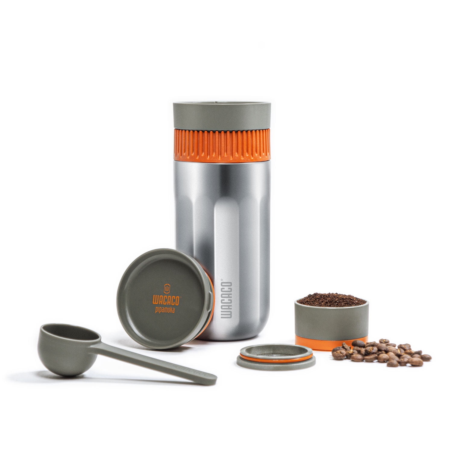 Pipamoka Compact Stainless Steel French Press for Travel, 236ml