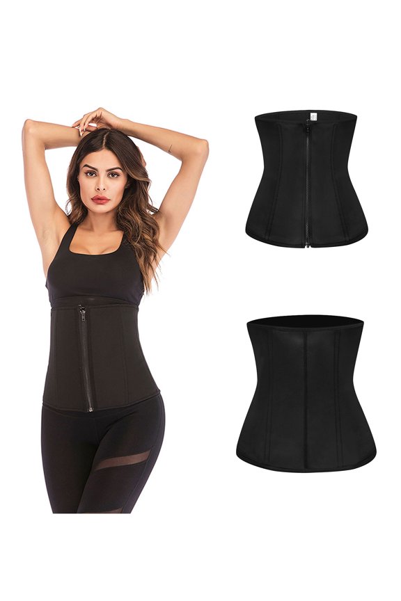 Women Trimmer Workout Shaper Thermo Tummy Control Waist Trainer Belt Shaper Waist Cinchers Zipper Body Shaper