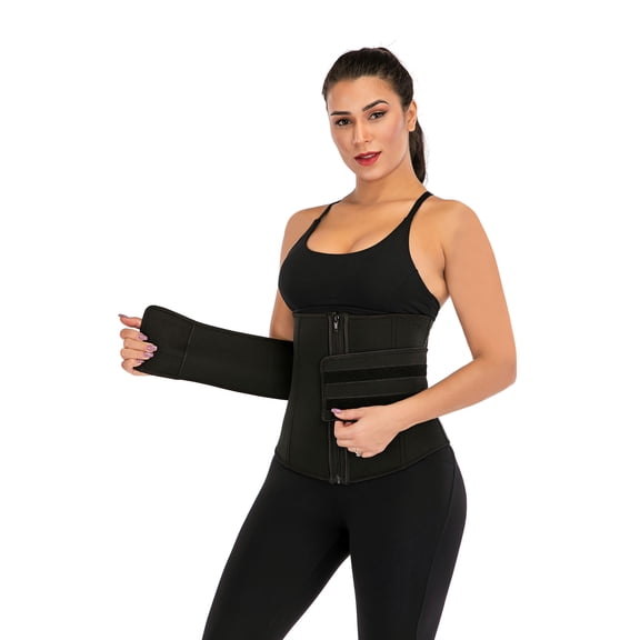 Wacanda Women Waist Trainer Body Shaper Belt Slimming Belly Reducing Shaper Tummy Sweat Shapewear Workout Shaper