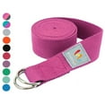thumbnail image 1 of Wacces D-Ring Buckle Cotton Yoga Straps Bands - Best for Stretching - Pink - 8 Feet, 1 of 5