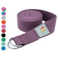 thumbnail image 1 of Wacces D-Ring Buckle Cotton Yoga Straps Bands - Best for Stretching - Purple - 10 Feet, 1 of 5