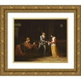 thumbnail image 1 of Wachsmith, Ferdinand 18x15 Gold Ornate Wood Framed with Double Matting Museum Art Print Titled - The Departing Highlander, 1 of 4