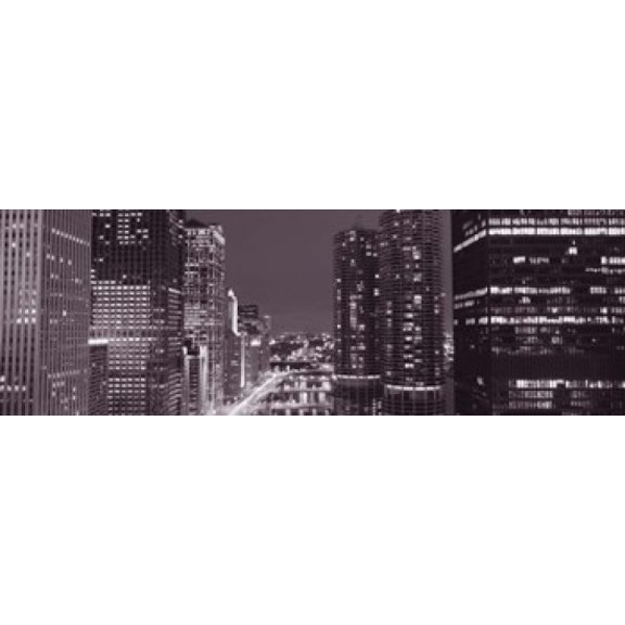 Wacker Drive River Chicago Illinois USA Canvas Art - Panoramic Images (36 x 12)
