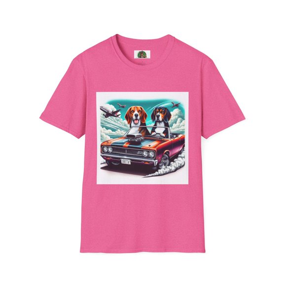 Beagle Dogs Softstyle T-Shirt - Wacky Sports Car Design