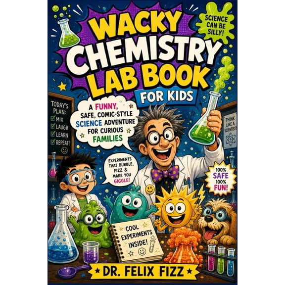 Wacky Chemistry Lab Book for Kids: A Funny Safe, Comic-Style Science Adventure for Curious Families, (Paperback)