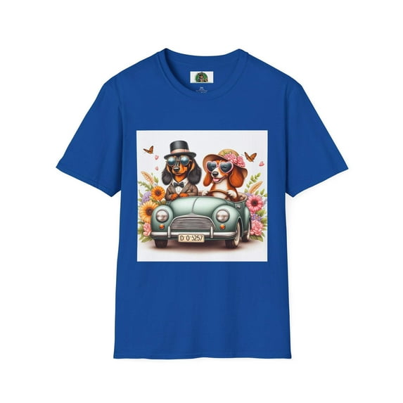 Wacky Dachshund pretty flowers t shirt