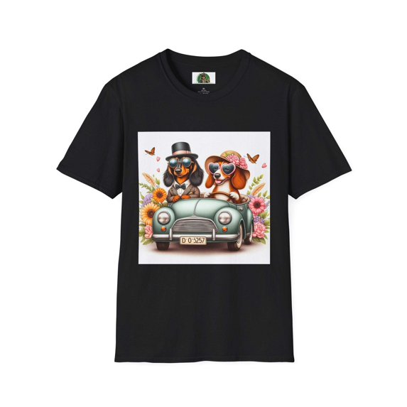Wacky Dachshund pretty flowers t shirt