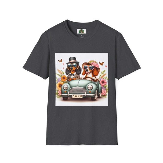 Wacky Dachshund pretty flowers t shirt