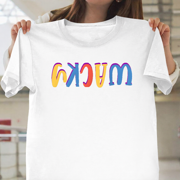 Wacky Graphic Funny Weird Expression Novelty Art Unisex T-Shirt, up to size 3XL.