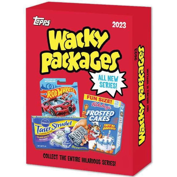 Wacky Packages 2023 All New Series Trading Card Pack (12 Subjects, 10 Base Stickers & 2 Hits)