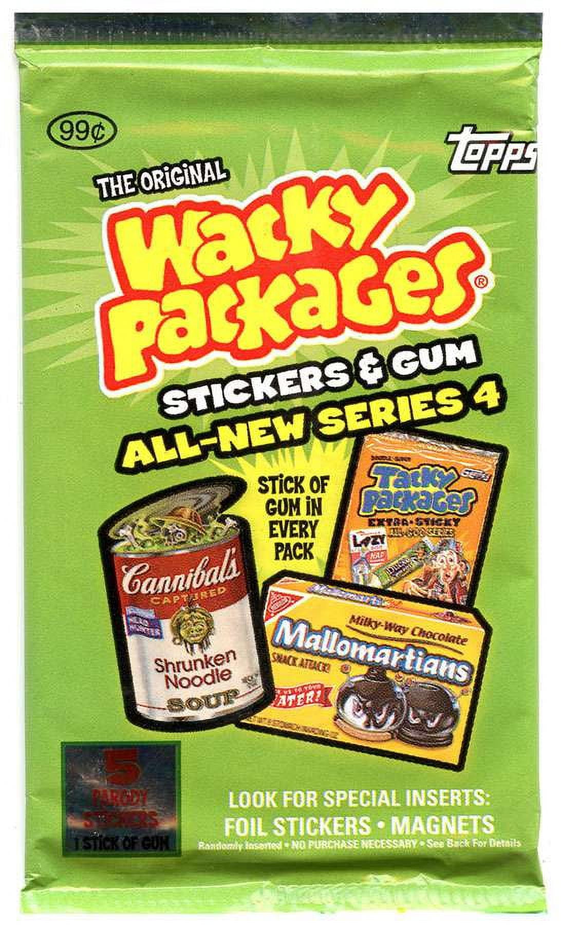 Wacky Packages Topps AllNew Series 4 Trading Card Sticker Pack