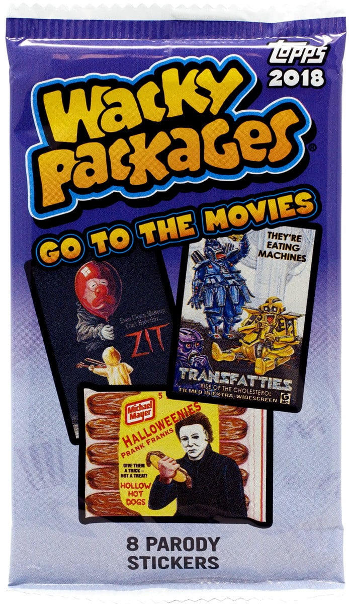 Wacky Packages Topps Go to the Movies Trading Card Sticker Pack (8