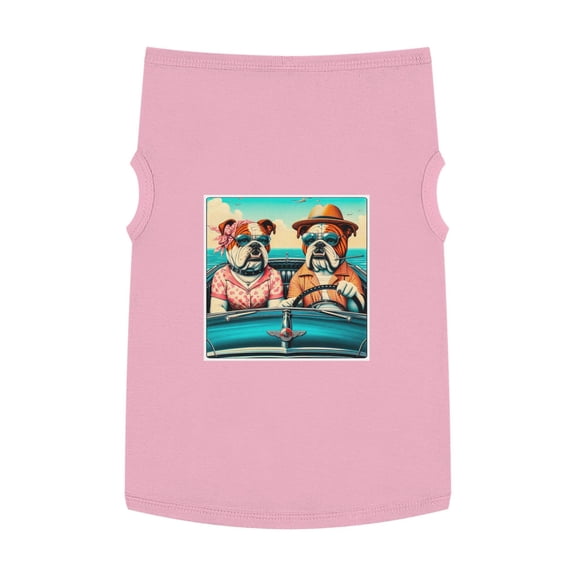 Wacky Pet Tank Top Bulldog vacationing couple t shirt