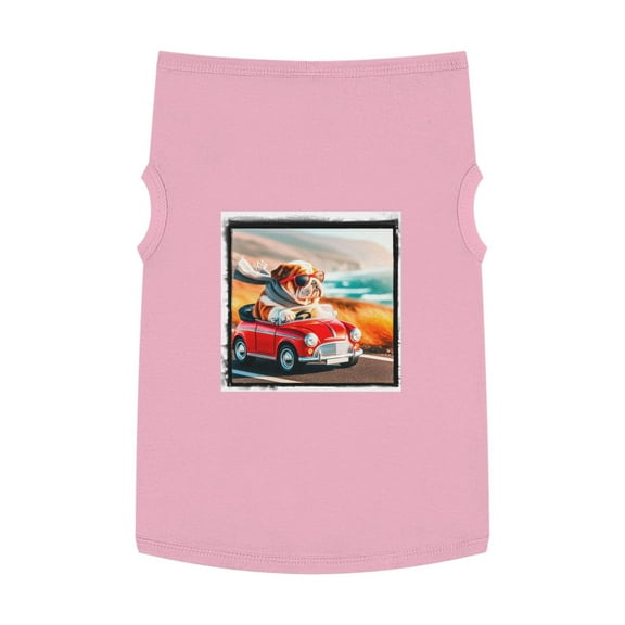 Wacky Pet Tank Top Bulldog sunset cruise t shirt