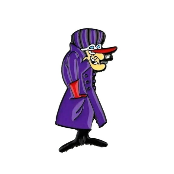 Wacky Races Dick Dastardly Cartoon Character 1.5 Inches Tall Enamel Metal Pin