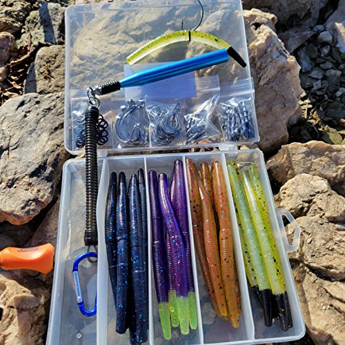 Wacky Rig/Neko Rig Kit with Soft Plastics
