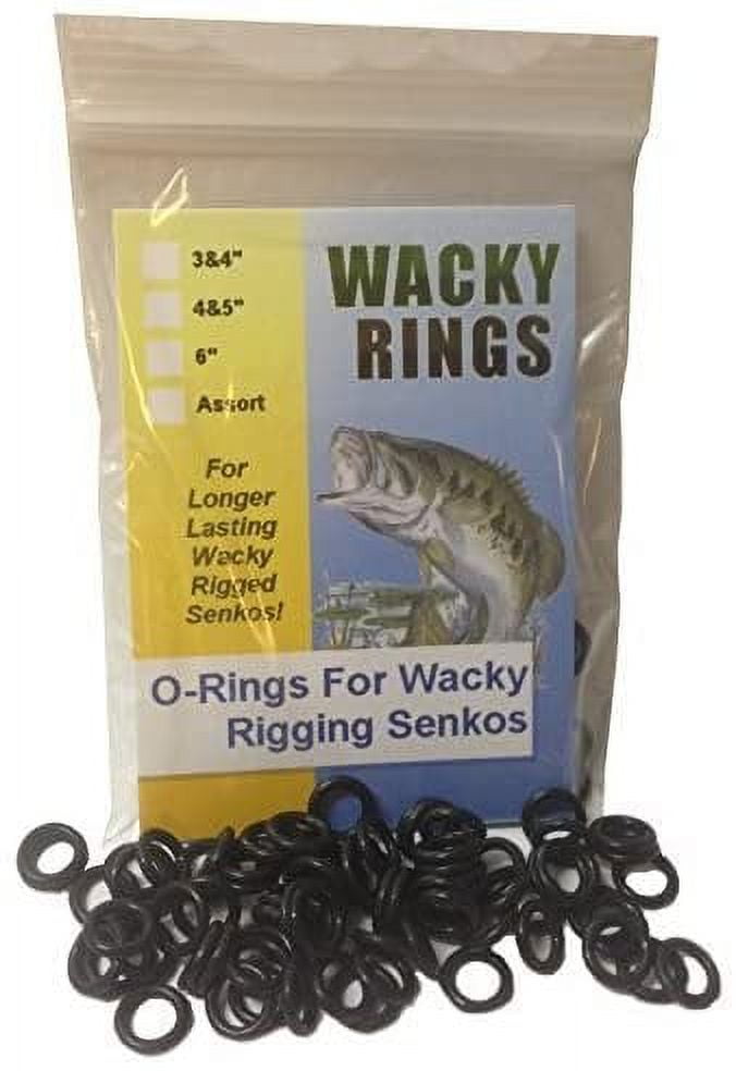 Wacky Rings - O-Rings for Wacky Rigging Senko Worms (100 orings for 6  Senkos) [Select Color] (Clear)