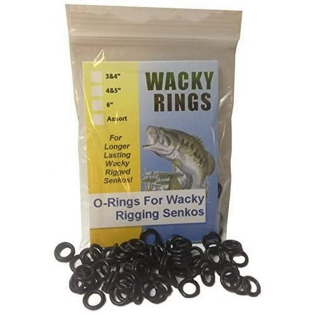 Wacky Rings Bass Lure, Fish Baits, Rubber ORings for Wacky Rigging