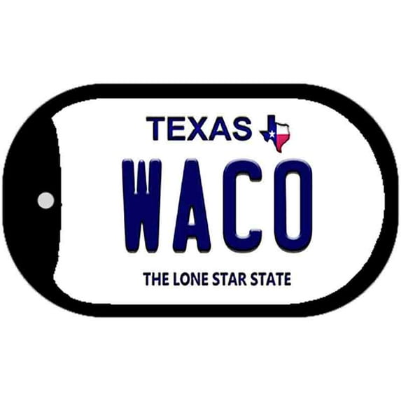 Waco Texas Novelty Metal Dog Tag Necklace DT-9378 2" x 1" Dog Tag (DT)