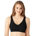 thumbnail image 1 of Wacoal B Smooth Front Close Mastectomy Bralette 32B Black 835475, 1 of 3