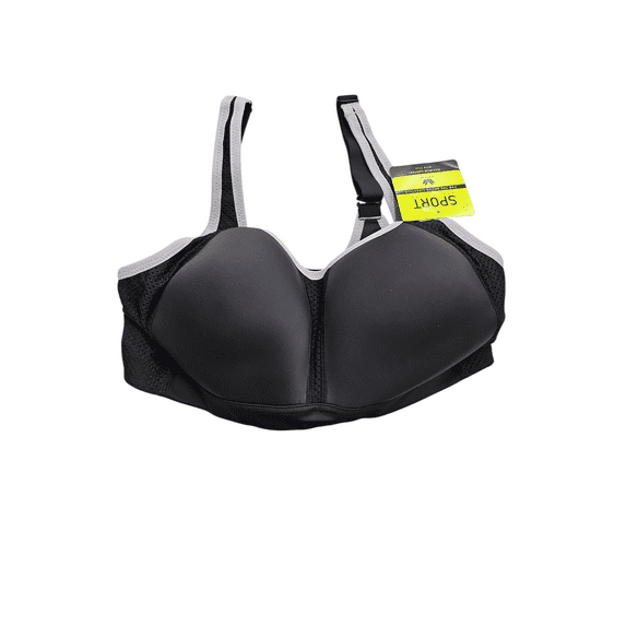 Wacoal BLACK/LILAC GRAY Kerri Wirefree Sports Bra, US 34D, UK 34D