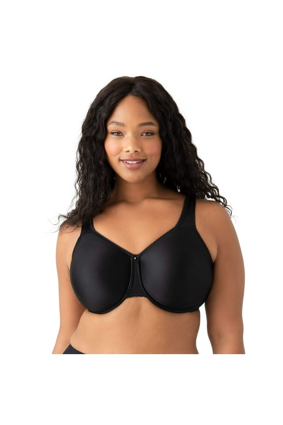 Women's Basic Beauty Unlined Full Figure Underwire Bra, Black, 42G