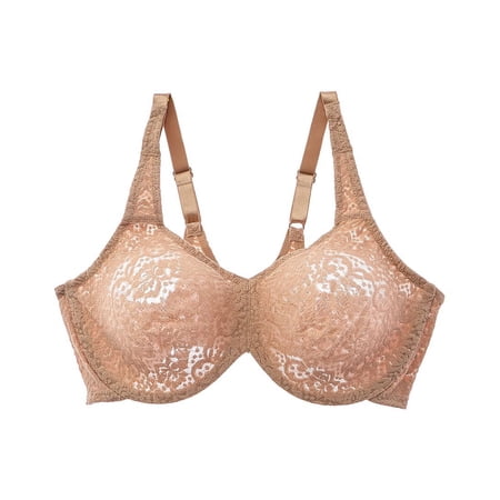 Wacoal Women's Plus-size Halo Lace Full Coverage Underwire Bra, Toast, 38C
