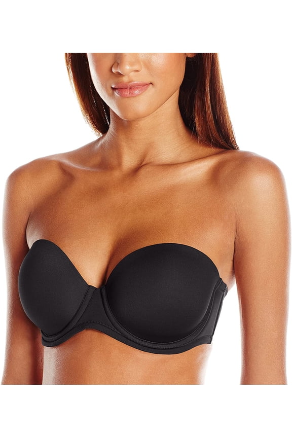 Red Carpet Strapless Full Busted Underwire Bra Style 854119 Black 34B