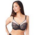 thumbnail image 1 of Wacoal Women's Retro Chic Full Figure Underwire Bra (40) 40I Black, 1 of 3