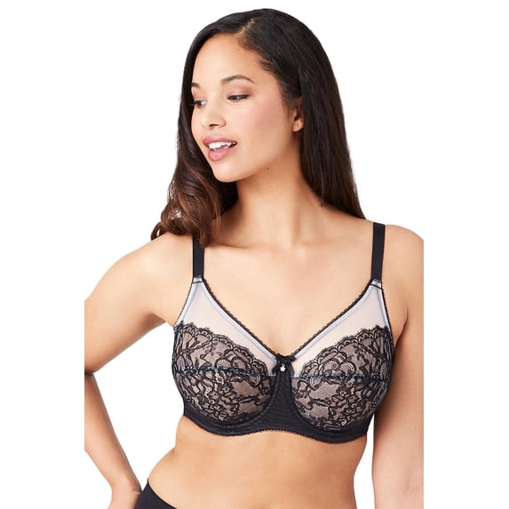 Wacoal Women's Retro Chic Full Figure Underwire Bra (40) 40I Black