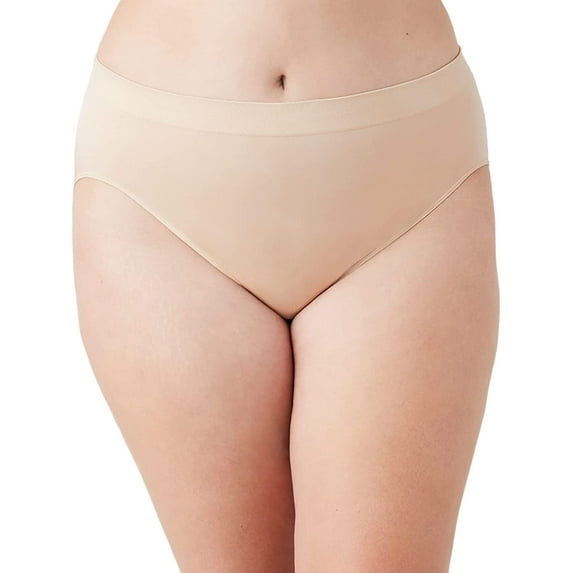 Wacoal Women's B-Smooth High-Cut Panty, Naturally Nude, Sand, Large