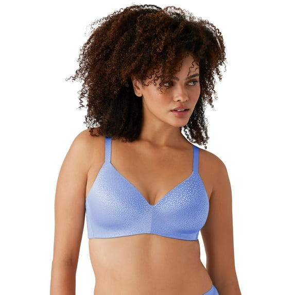 Wacoal Women's Back Appeal Wirefree T-Shirt Bra, Blue Hydrangea, 36DD