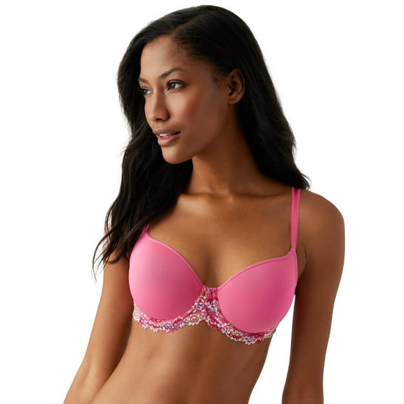 Wacoal Women's Embrace Lace Contour Bra, Hot Pink/Multi, 34DD
