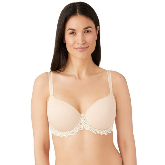 Wacoal Women's Embrace Lace Contour Bra,Naturally Nude/ivory,34DDD